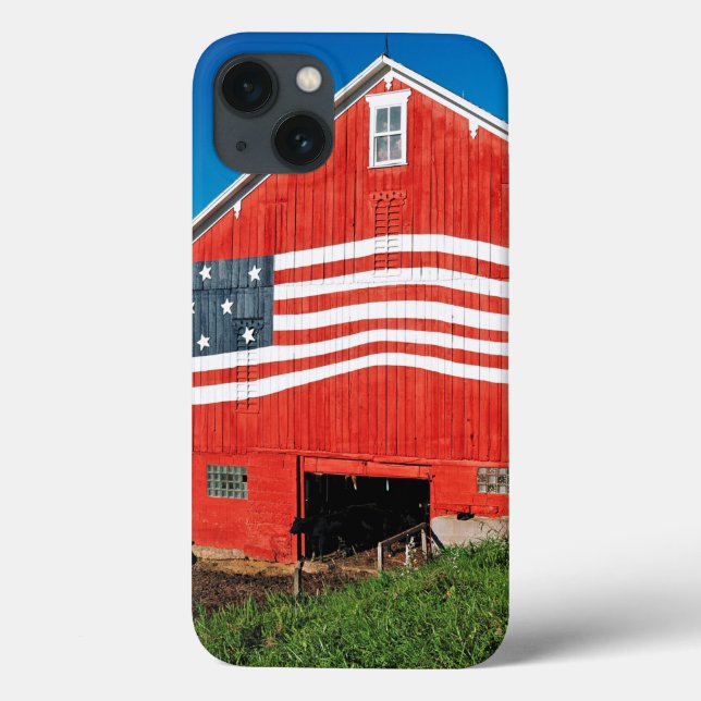 Patriotic Barn Case-Mate iPhone Case (Back)