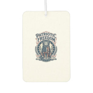 Patriotic Barn Cat Vector Graphic Tee_1 Car Air Freshener