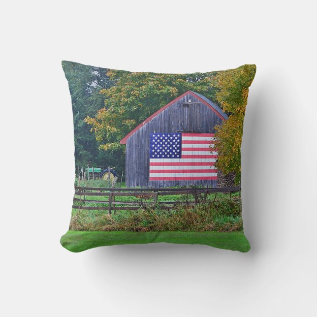 Patriotic Barn Pillow (Front)