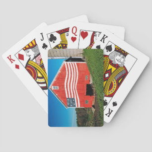Patriotic Barn Playing Cards