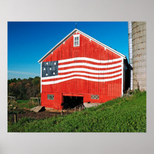 Patriotic Barn Poster