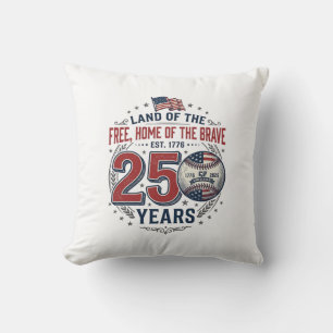 Patriotic Baseball 250 Years Vintage Shirt Design_ Cushion