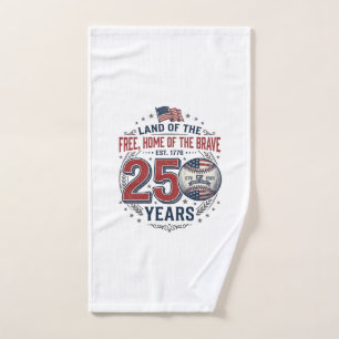 Patriotic Baseball 250 Years Vintage Shirt Design_ Hand Towel