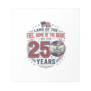 Patriotic Baseball 250 Years Vintage Shirt Design_ Notepad