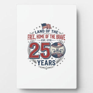 Patriotic Baseball 250 Years Vintage Shirt Design_ Plaque