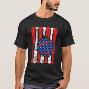 Patriotic Baseball 4th of July Men USA American F T-Shirt