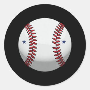 Patriotic Baseball 4th Of July Men Usa American Fl Classic Round Sticker