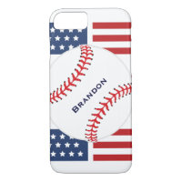 Patriotic Baseball Design iPhone 7 Plus Case