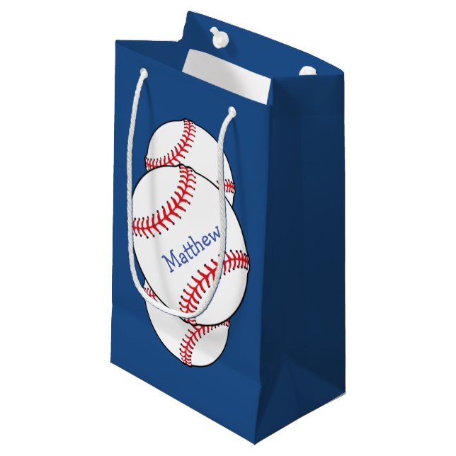 Patriotic Baseball Gift Bag (Front Angled)