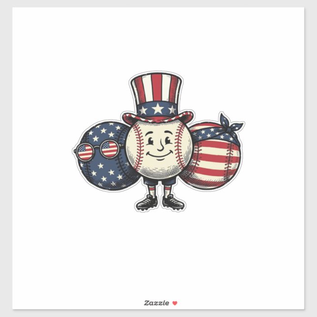 Patriotic Baseball Trio Vintage Vector Shirt_1 (Sheet)