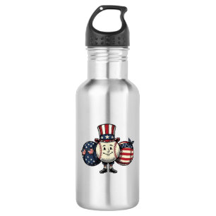 Patriotic Baseball Trio Vintage Vector Shirt_1 532 Ml Water Bottle