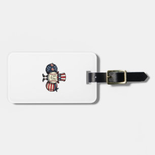 Patriotic Baseball Trio Vintage Vector Shirt_1 Luggage Tag