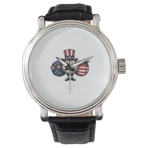 Patriotic Baseball Trio Vintage Vector Shirt_1 Watch