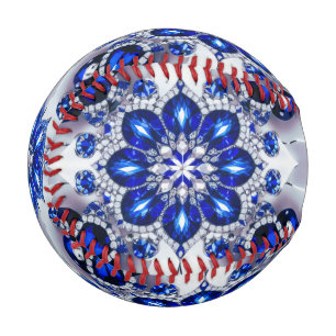 Patriotic baseball with Blue White Colours