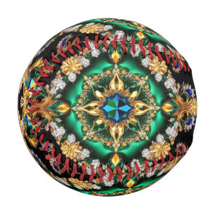 Patriotic baseball with Brazilian Colours