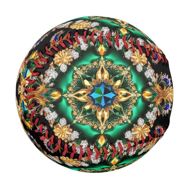 Patriotic baseball with Brazilian Colours (Front Left)