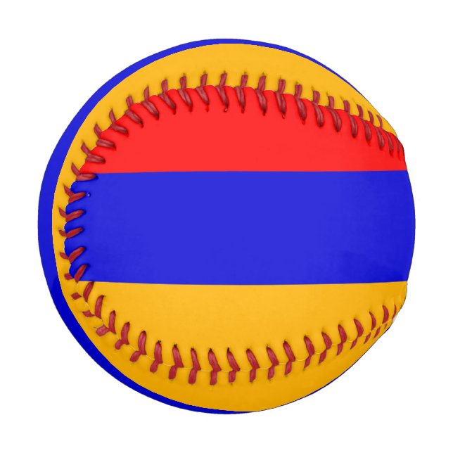 Patriotic baseball with flag of Armenia (Front Left)