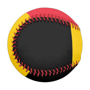 Patriotic baseball with flag of Belgium