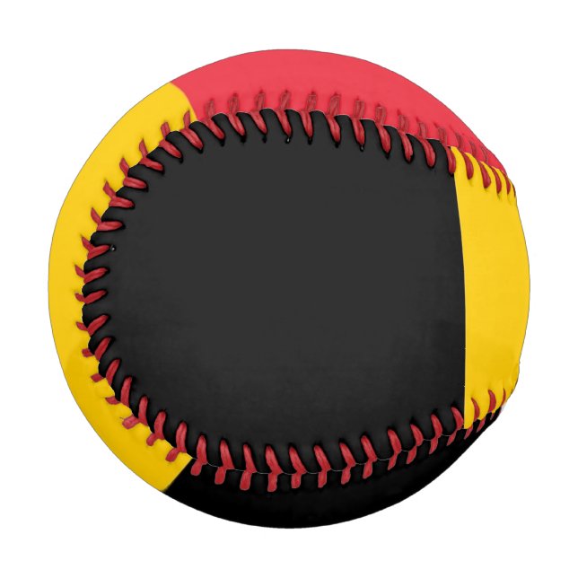 Patriotic baseball with flag of Belgium (Front Left)