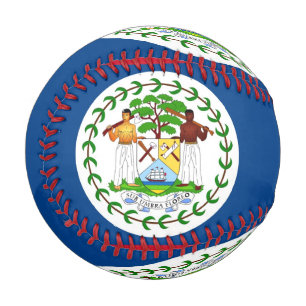 Patriotic baseball with flag of Belise