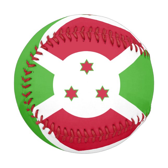 Patriotic baseball with flag of Burundi (Front Left)