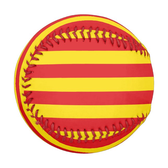 Patriotic baseball with flag of Catalonia (Front Left)