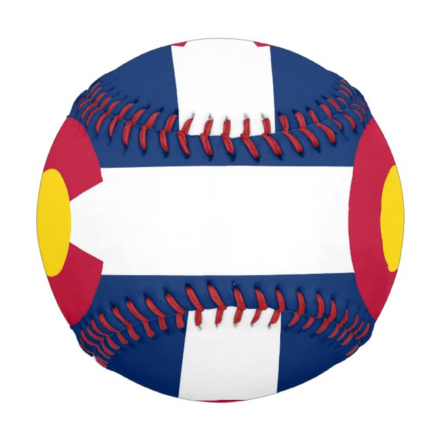 Patriotic baseball with flag of Colorado, USA (Back)
