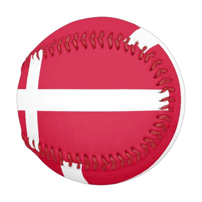 Patriotic baseball with flag of Denmark (Front Right)