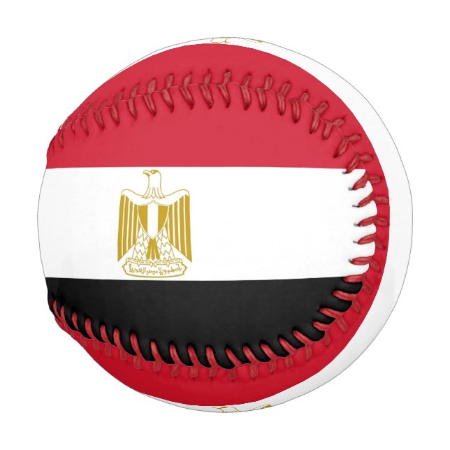 Patriotic baseball with flag of Egypt (Front Right)