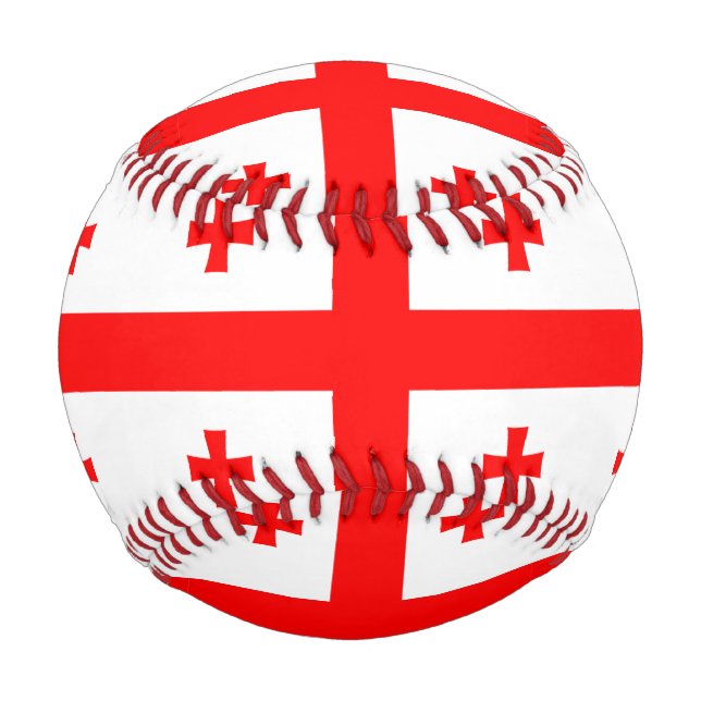 Patriotic baseball with flag of Georgia (Front)