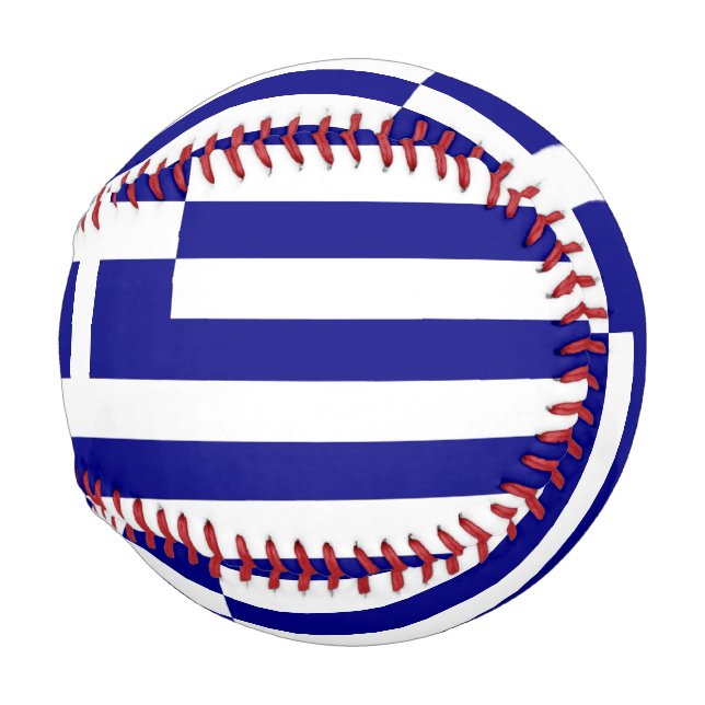 Patriotic baseball with flag of Greece (Front Right)