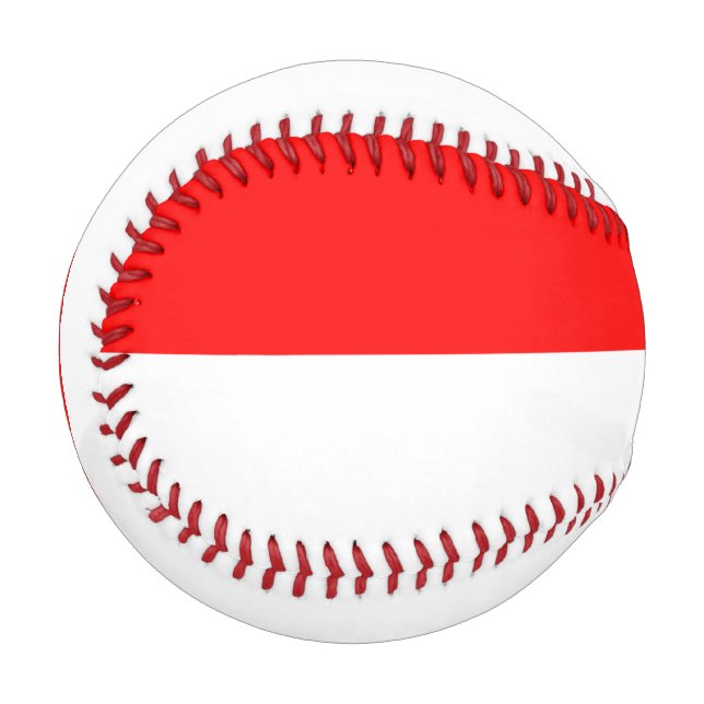 Patriotic baseball with flag of Indonesia (Front Left)