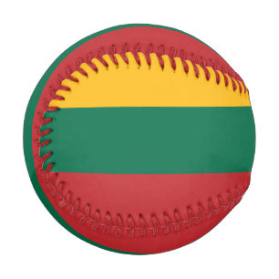 Patriotic baseball with flag of Lithuania
