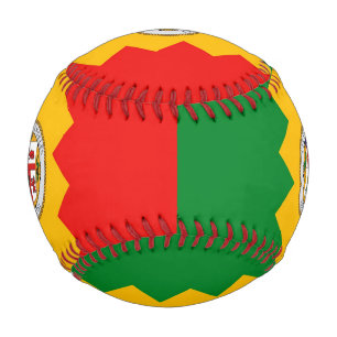 Patriotic baseball with flag of Los Angeles, USA