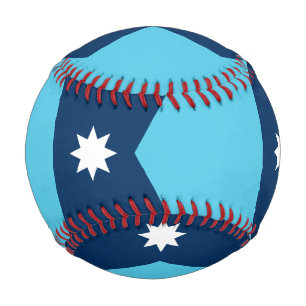 Patriotic baseball with flag of Minnesota