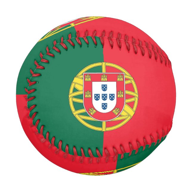 Patriotic baseball with flag of Portugal (Front Left)