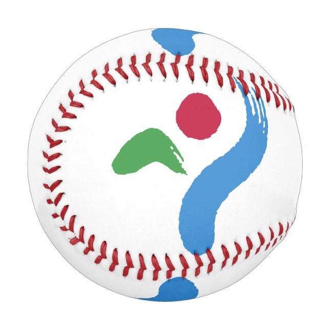 Patriotic baseball with flag of Seoul, South Korea (Front Left)