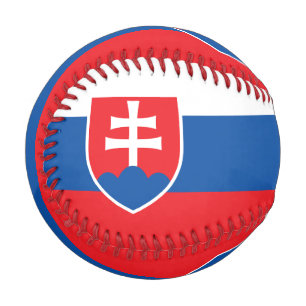 Patriotic baseball with flag of Slovakia