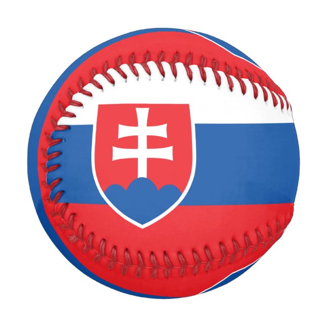 Patriotic baseball with flag of Slovakia (Front Left)
