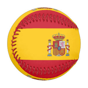 Patriotic baseball with flag of Spain