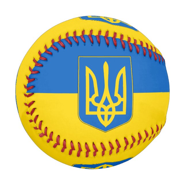 Patriotic baseball with flag of Ukraine (Front Left)