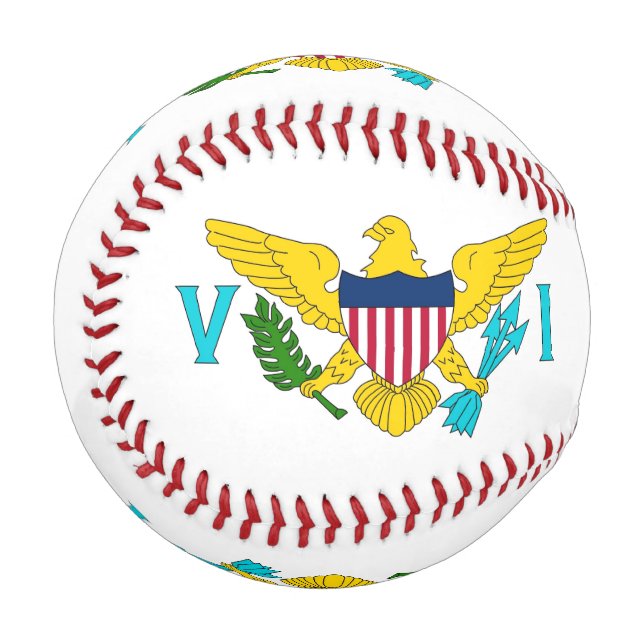 Patriotic baseball with flag of Virgin Islands (Front Left)