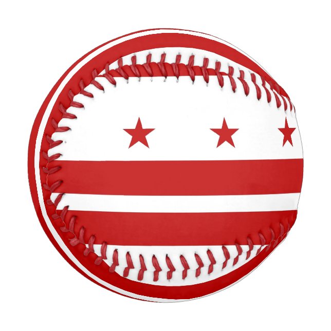 Patriotic baseball with flag of Washington DC (Front Left)