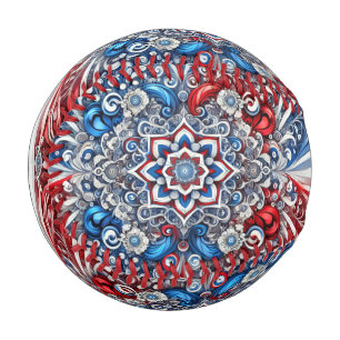Patriotic baseball with French Colours