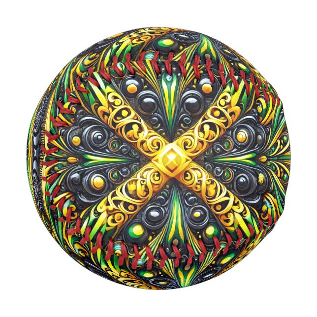 Patriotic baseball with Jamaican Colours (Front Left)