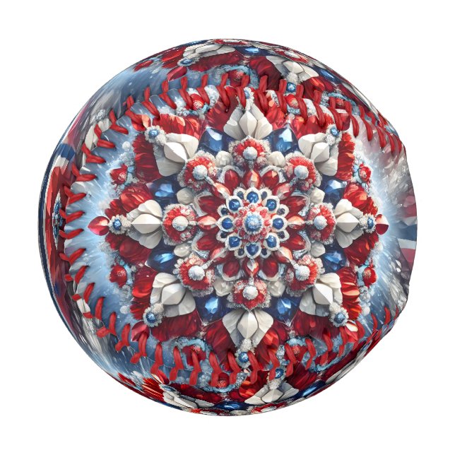 Patriotic baseball with Norwegian Colours (Front Left)