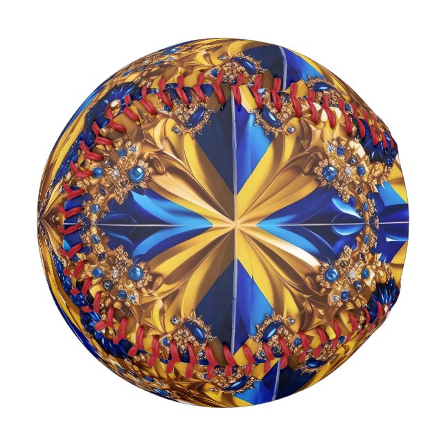 Patriotic baseball with Sweden Colours (Front Left)