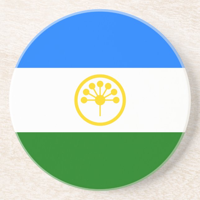 Patriotic Bashkortostan Flag Coaster (Front)