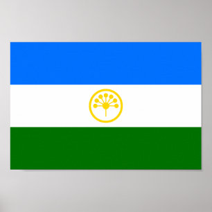 Patriotic Bashkortostan Flag Poster