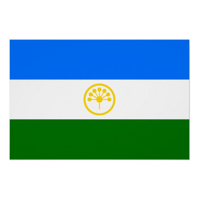 Patriotic Bashkortostan Flag Poster (Front)
